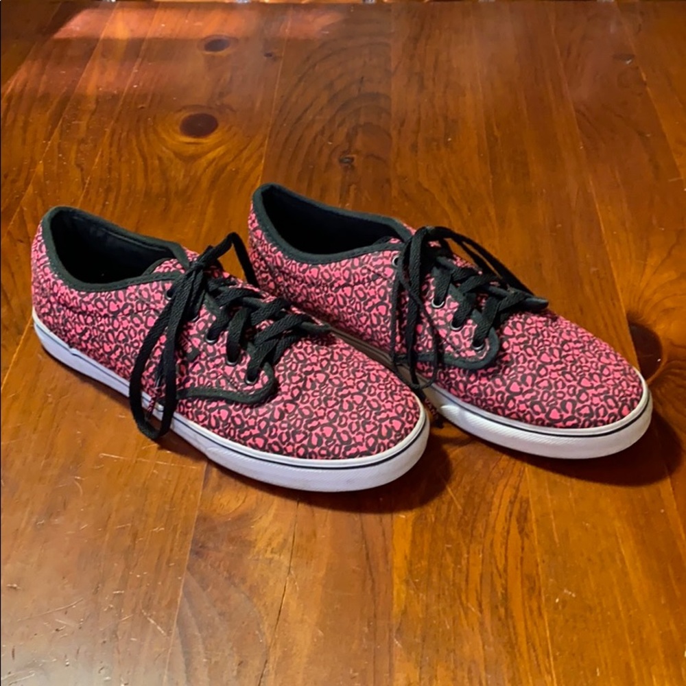 Vans Pink & Black Cheetah print sneakers